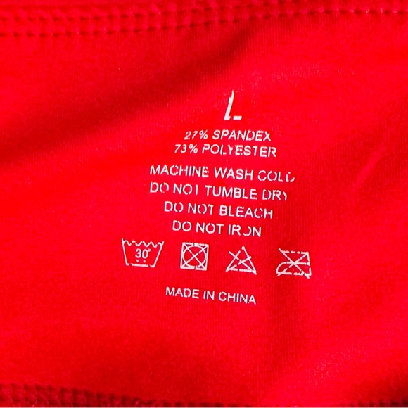 Red Curves and Combat Boots workout pants size Large - Picture 3 of 6